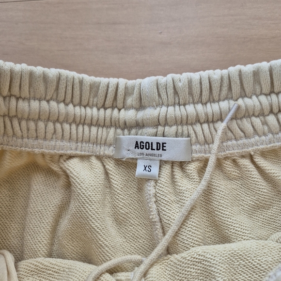 Agolde Balloon Curved Leg Sweatpants, light yellow XS - Picture 7 of 7